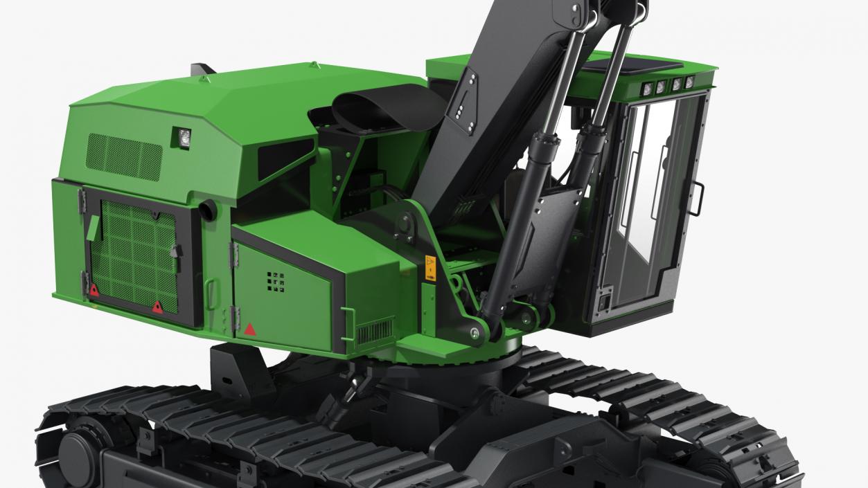 Tracked Harvester Generic Rigged 3D