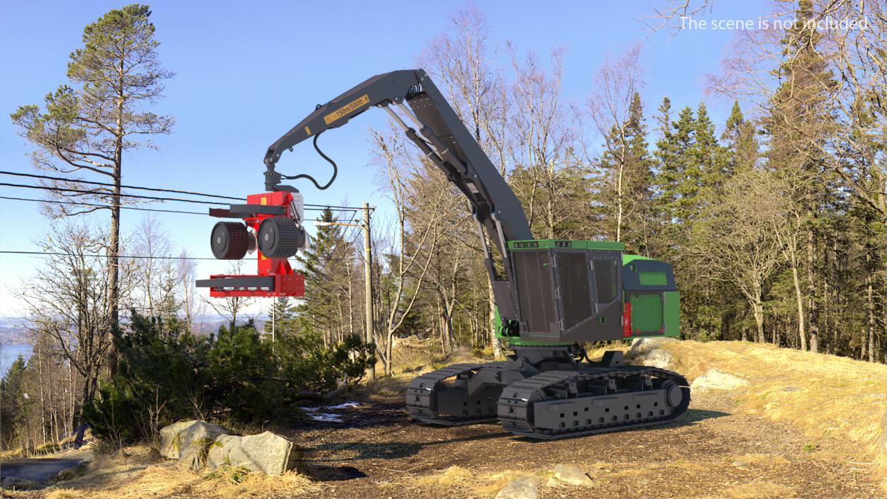 Tracked Harvester Generic Rigged 3D