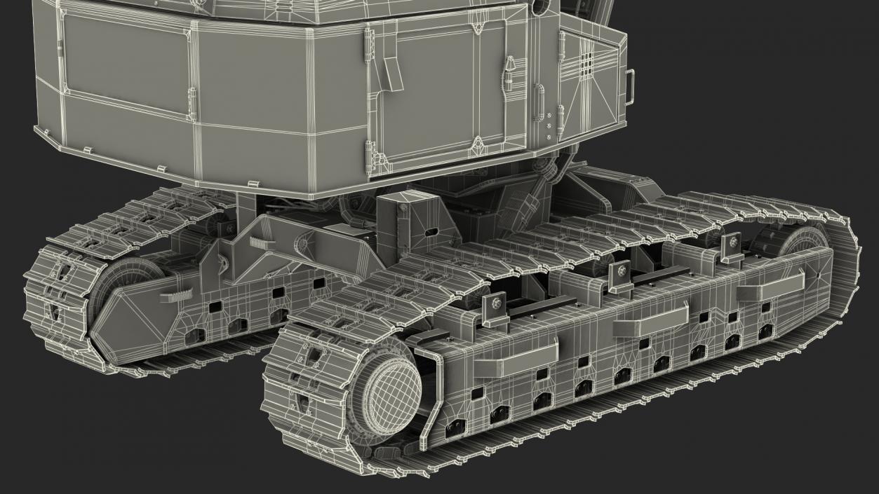 Tracked Harvester Generic Rigged 3D