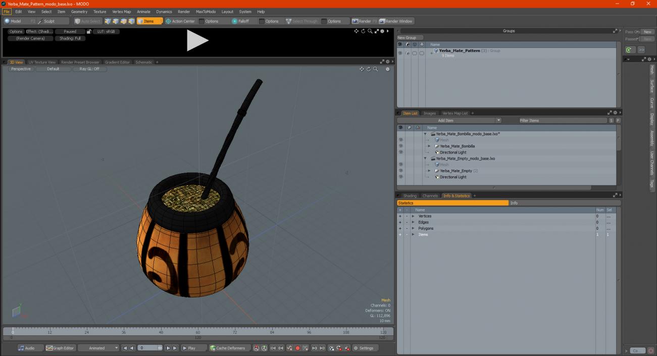 3D Yerba Mate Pattern model