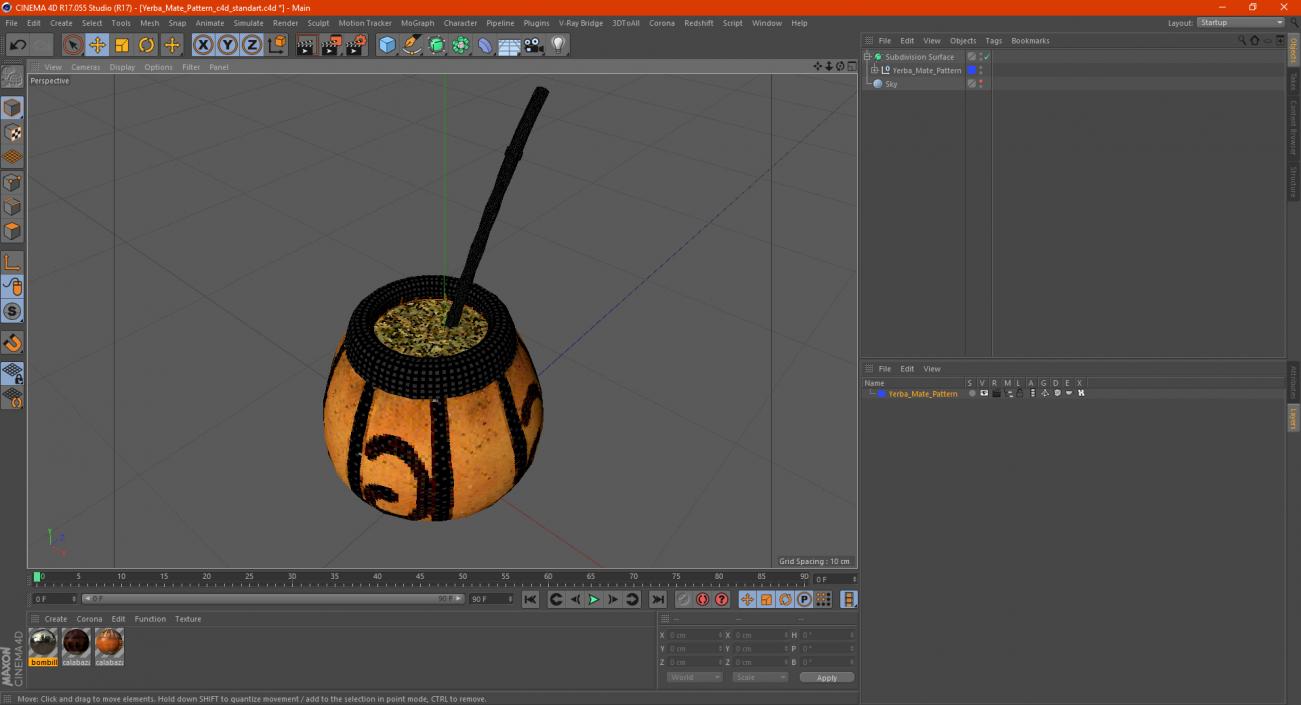 3D Yerba Mate Pattern model