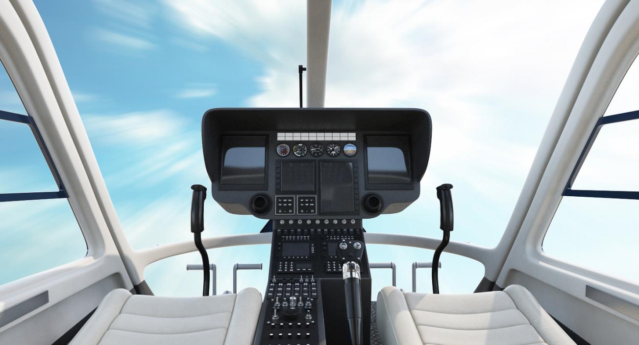 3D Civil Helicopter Eurocopter EC-135 Rigged