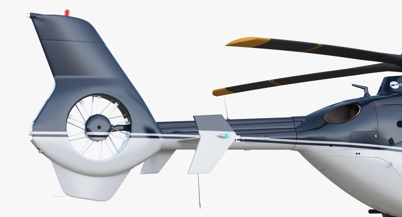 3D Civil Helicopter Eurocopter EC-135 Rigged