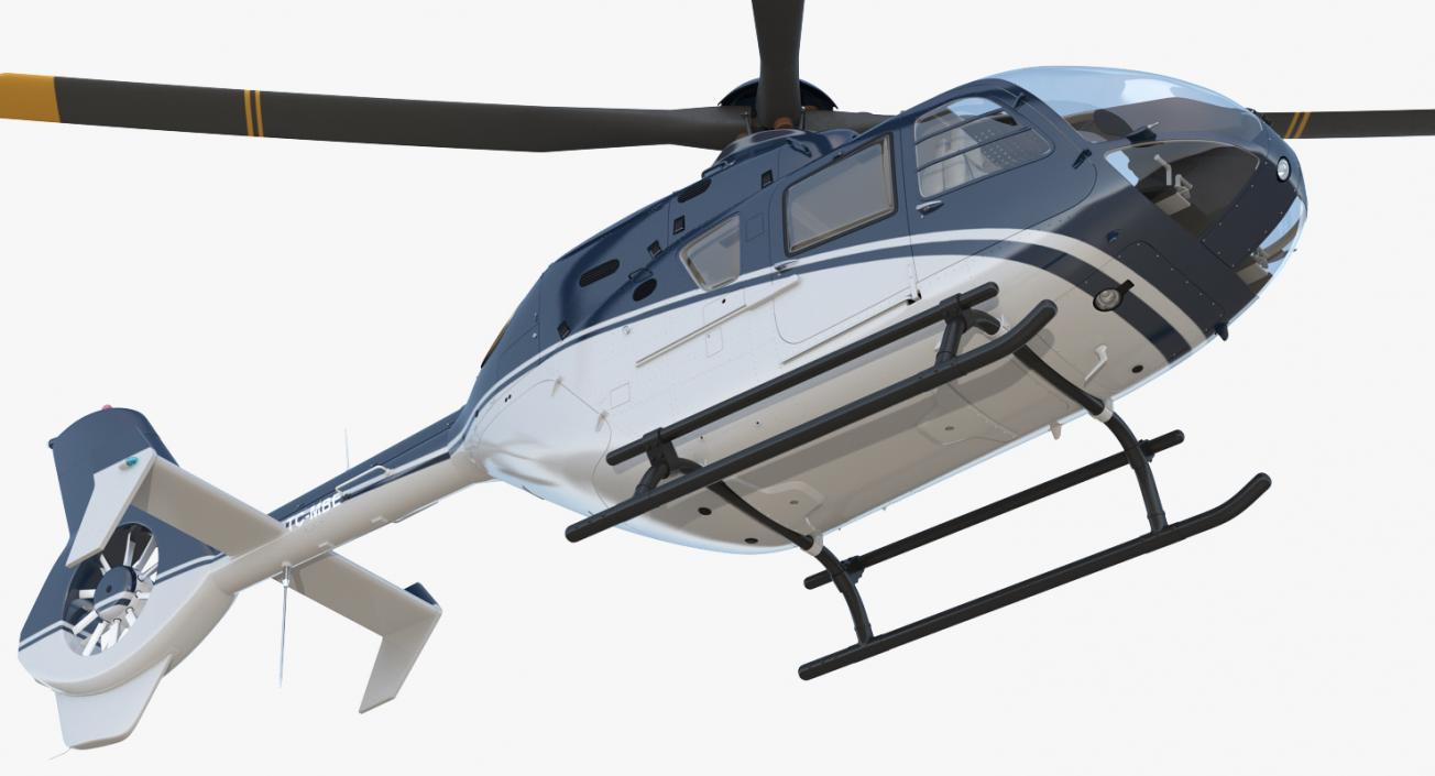 3D Civil Helicopter Eurocopter EC-135 Rigged