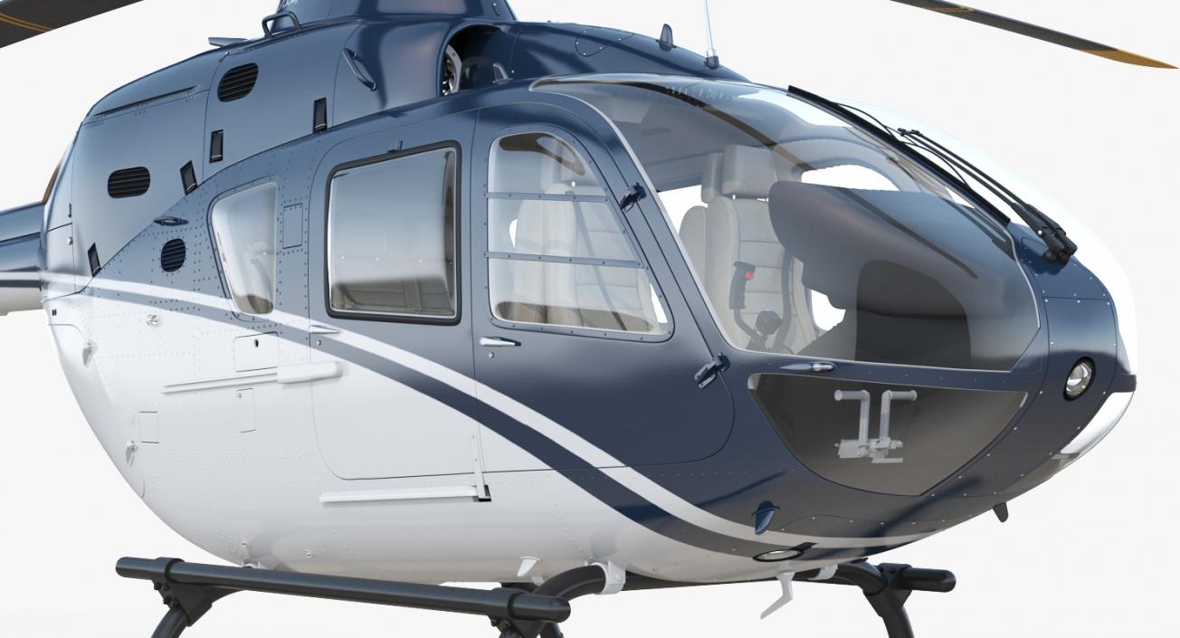 3D Civil Helicopter Eurocopter EC-135 Rigged