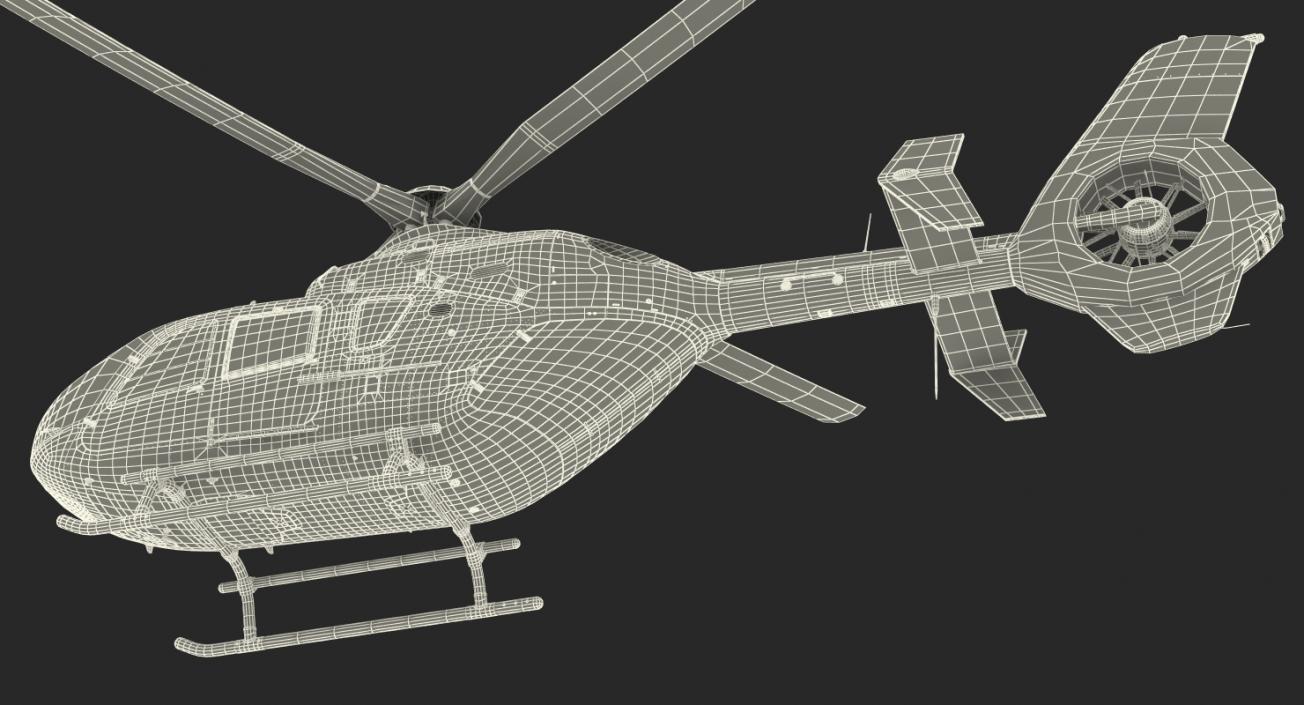 3D Civil Helicopter Eurocopter EC-135 Rigged