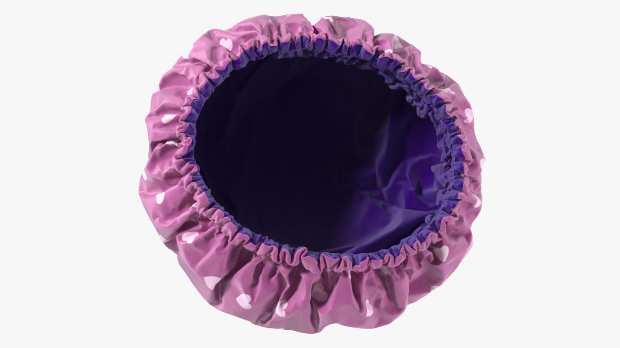 Satin Lined Shower Cap Pink 3D