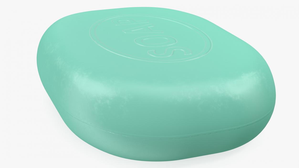 3D Sky Blue Bath Soap model