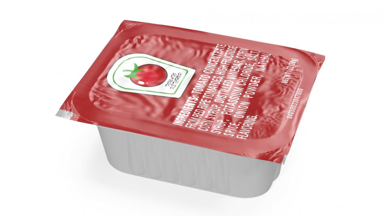 Tomato Ketchup Mini Sauce Pot 3D model