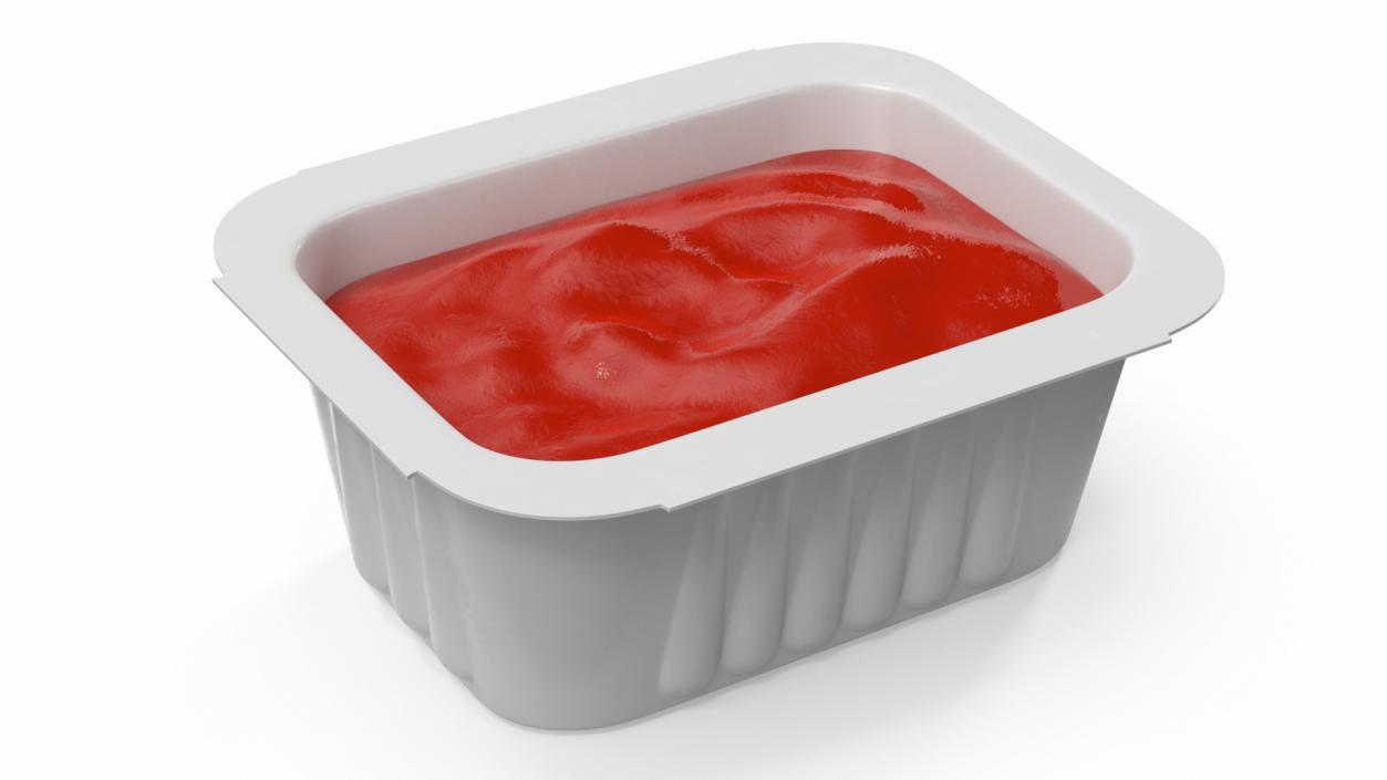 Tomato Ketchup Mini Sauce Pot 3D model