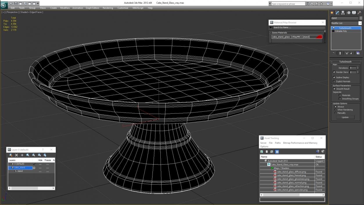 3D Cake Stand Glass