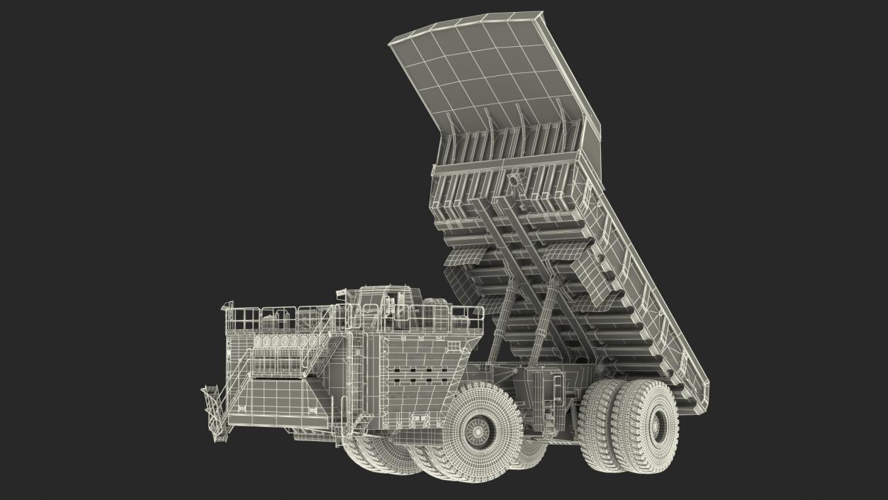 Ultra Class Haul Truck Dirty Rigged for Maya 3D model