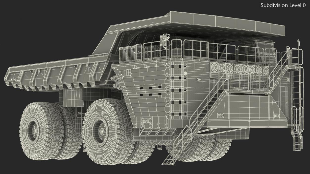 Ultra Class Haul Truck Dirty Rigged for Cinema 4D 3D model