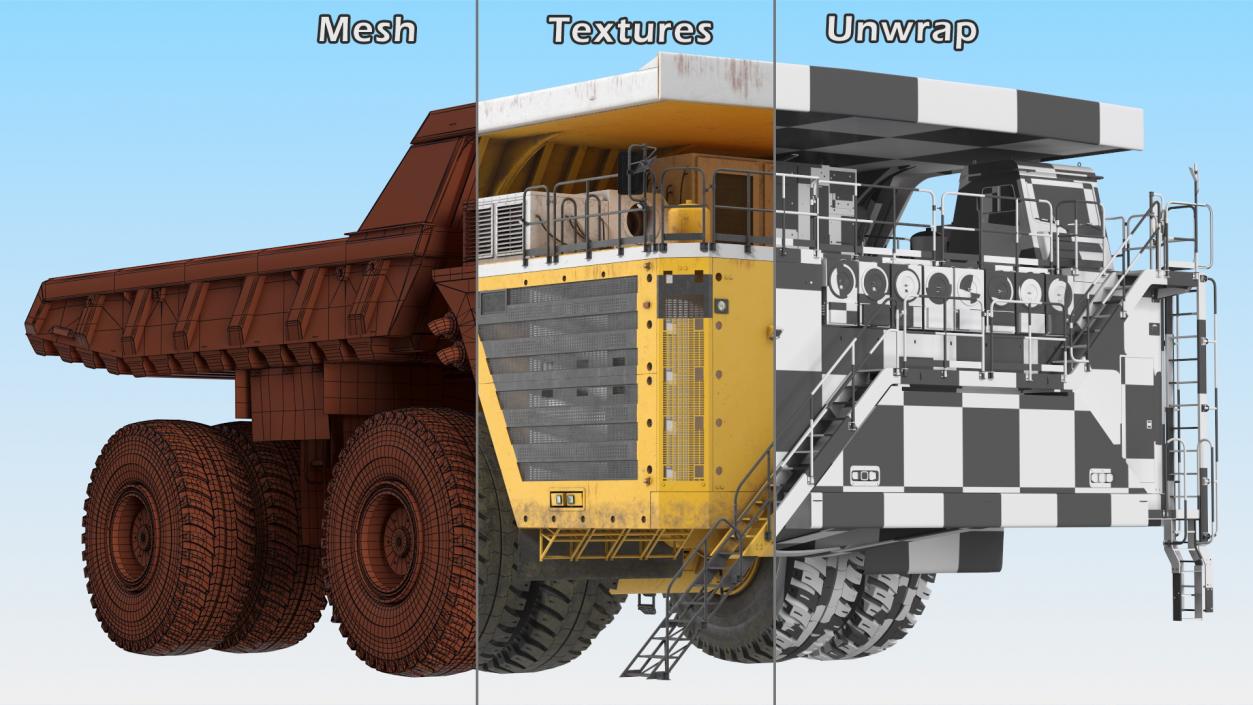 Ultra Class Haul Truck Dirty Rigged for Cinema 4D 3D model