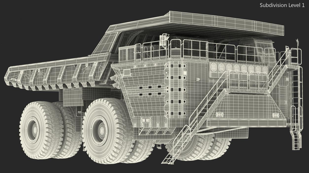 Ultra Class Haul Truck Dirty Rigged for Cinema 4D 3D model