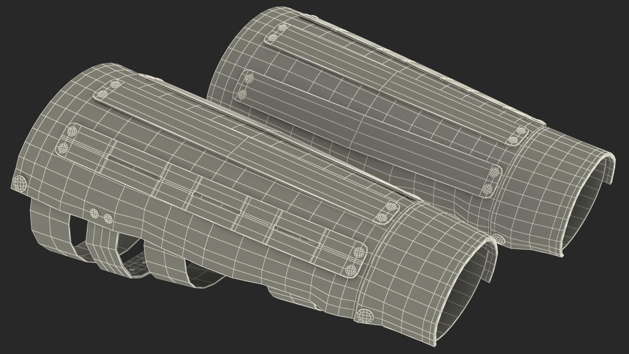 Leather Arm Bracers 3D model