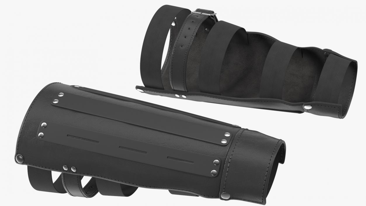 Leather Arm Bracers 3D model