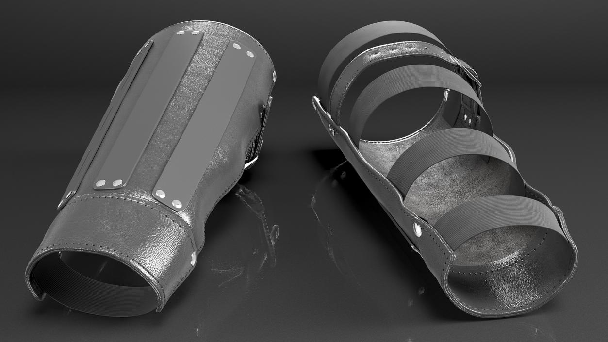 Leather Arm Bracers 3D model