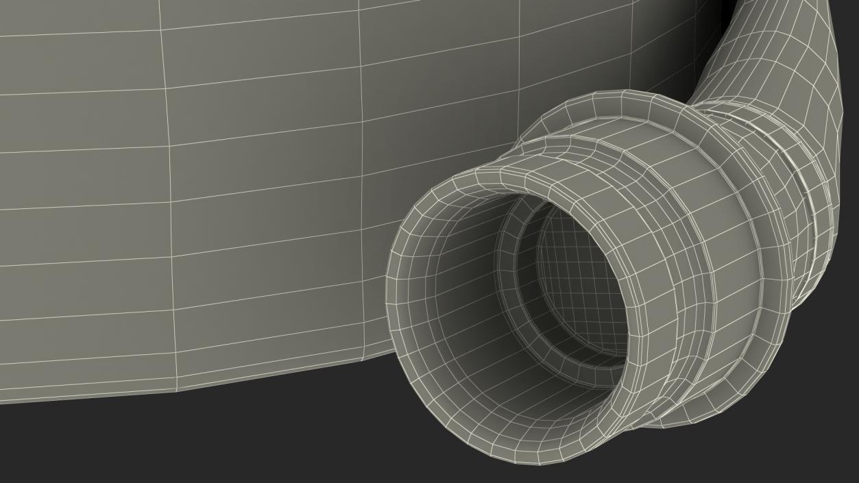 Coiled Fire Hose White Canvas 3D model