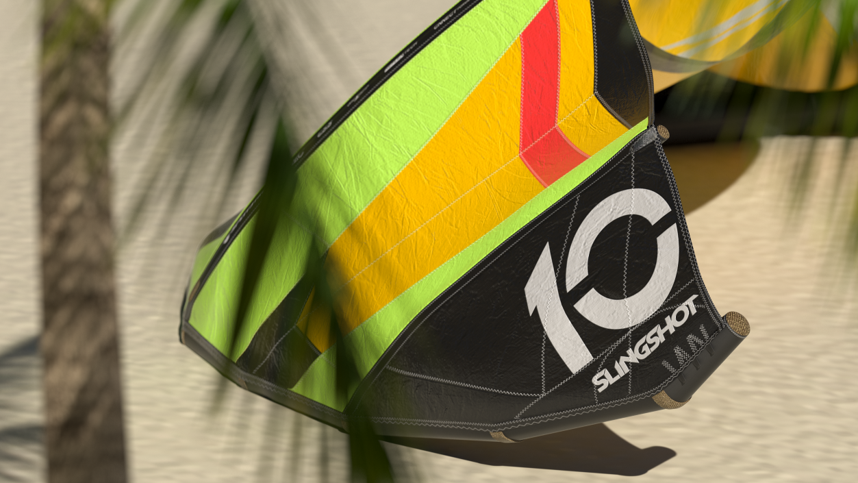 Slingshot Kitesurf Set Folded 3D model