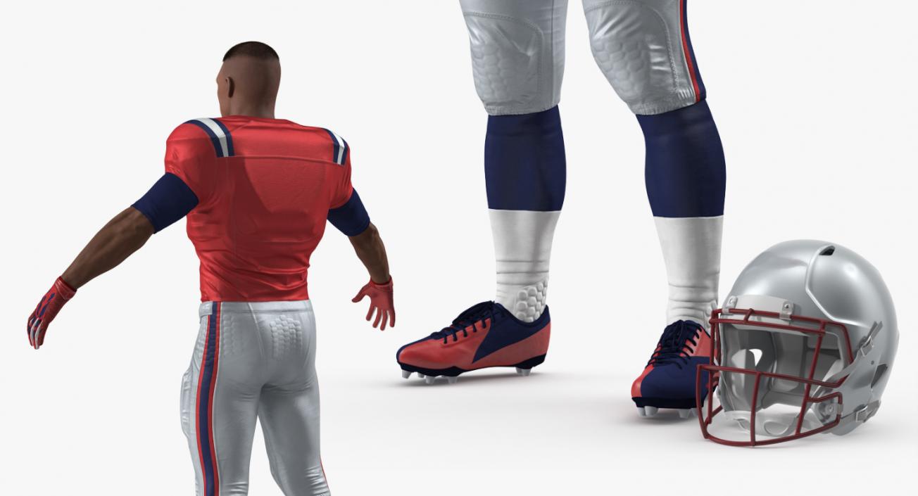 3D model American Football Player T-Pose Fur