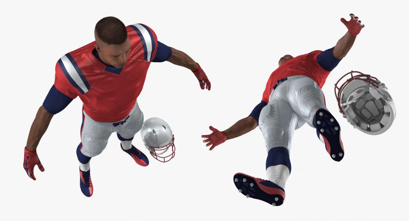 3D model American Football Player T-Pose Fur