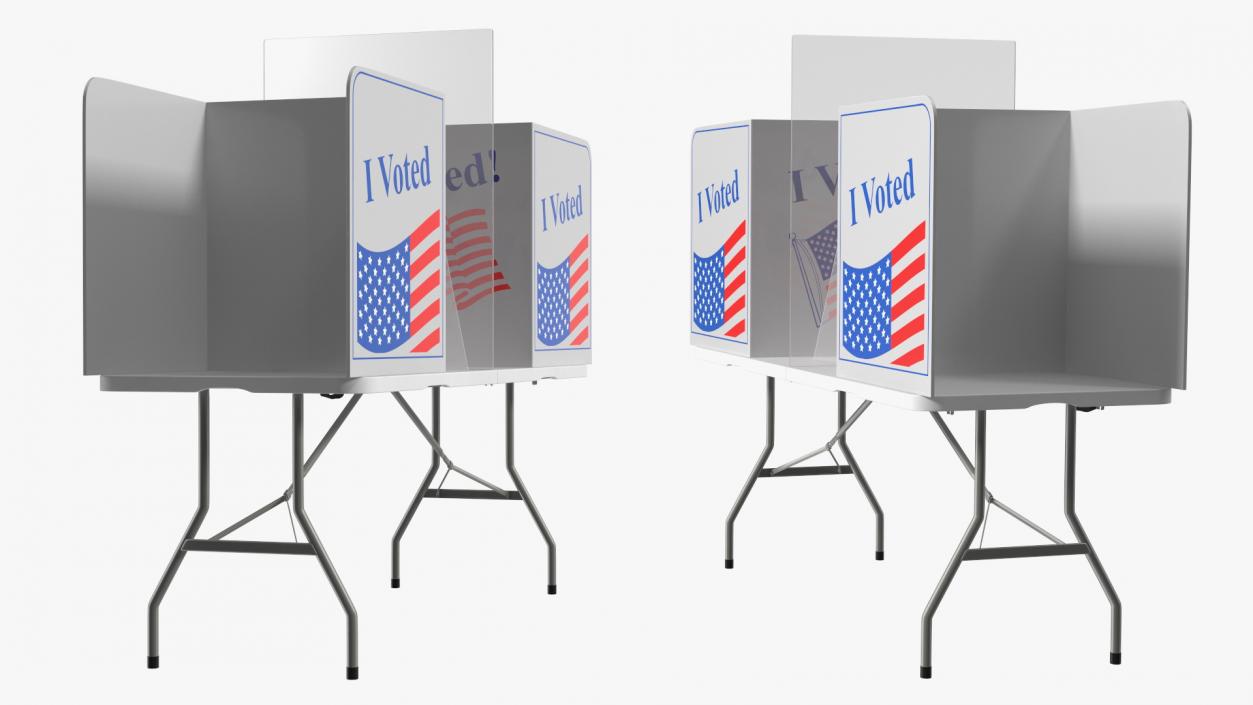 Man with Voting Table Fur Rigged 3D