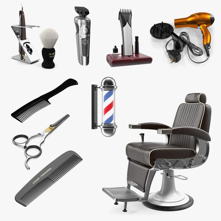 3D Barbershop Collection 4 model