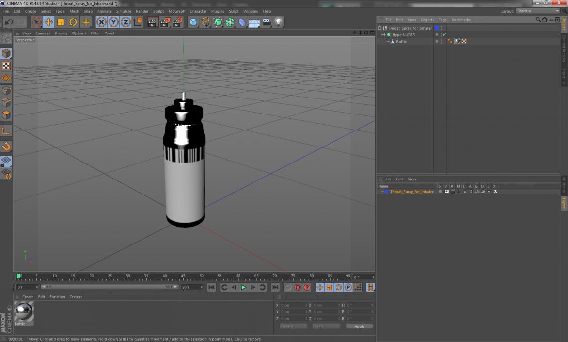 Throat Spray for Inhaler 3D model