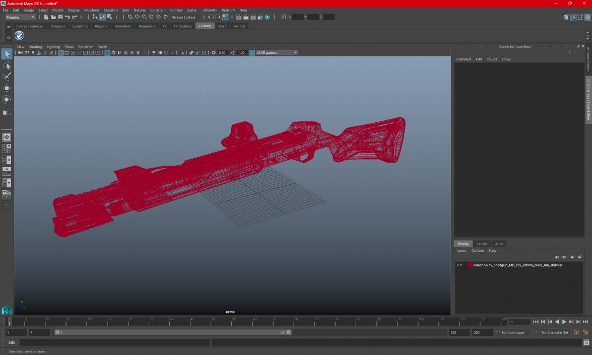 3D model Modern Shotgun Kalashnikov MP 155 Ultima