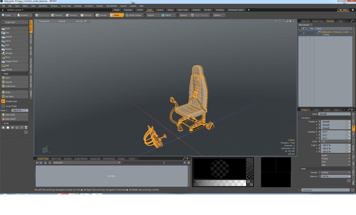 Helicopter Primary Controls 3D