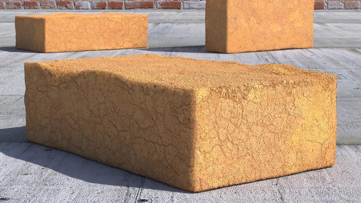 Handmade Clay Brick 3D model