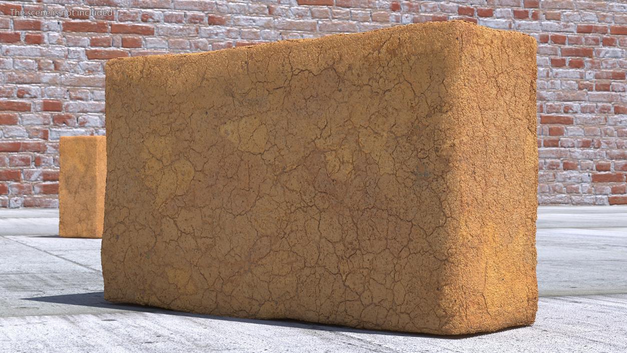 Handmade Clay Brick 3D model