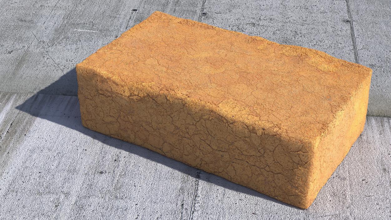 Handmade Clay Brick 3D model