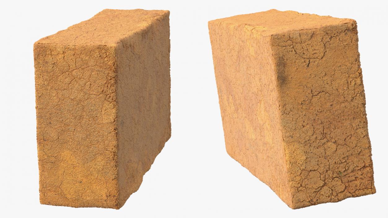 Handmade Clay Brick 3D model