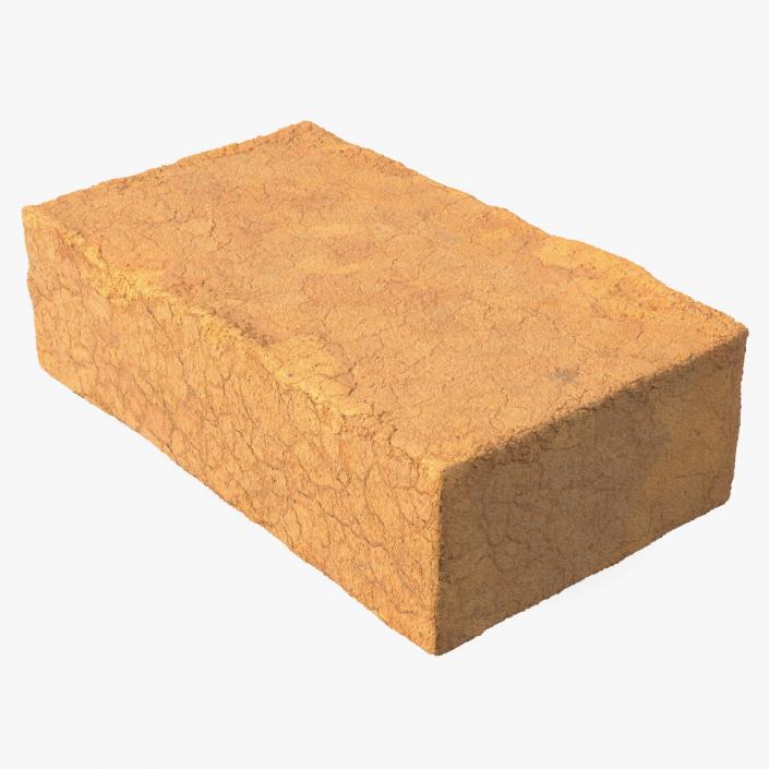 Handmade Clay Brick 3D model