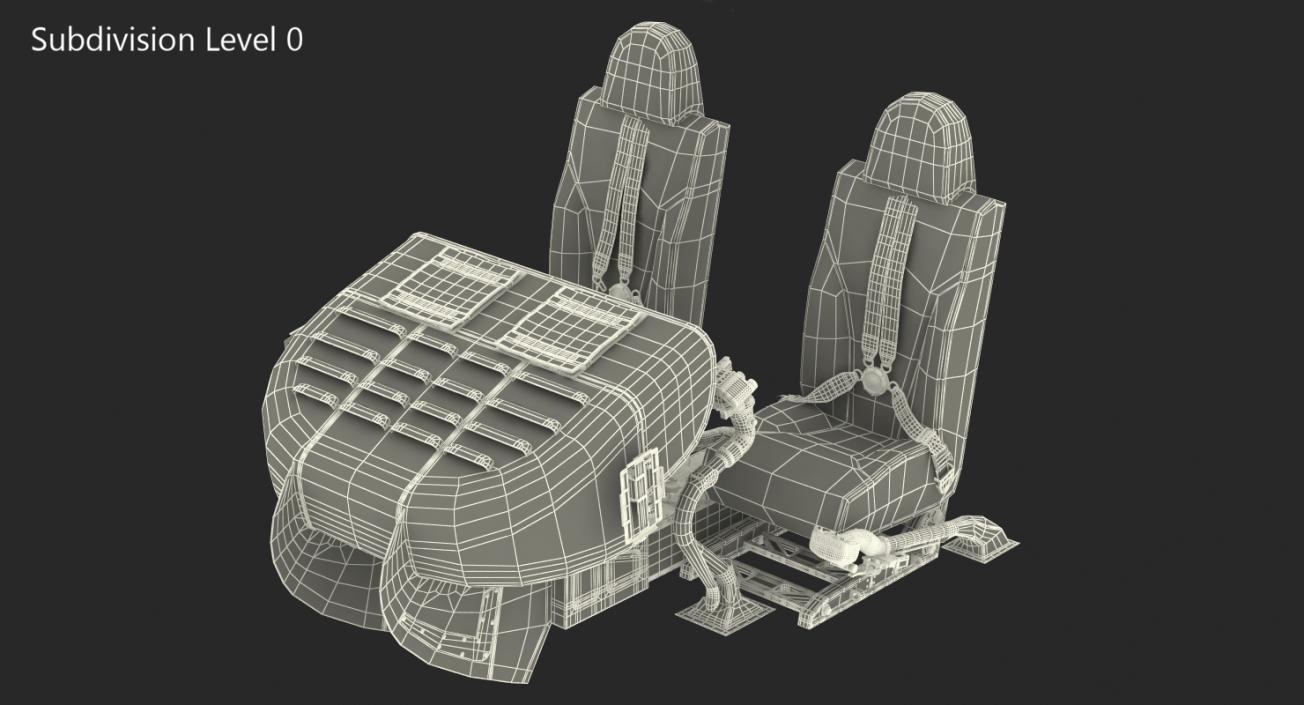 3D model Airbus H145 Helicopter Cockpit