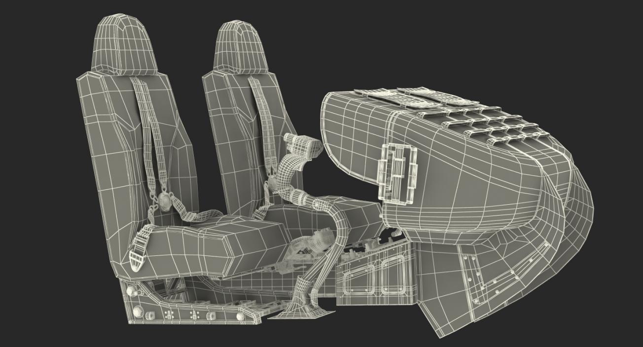 3D model Airbus H145 Helicopter Cockpit