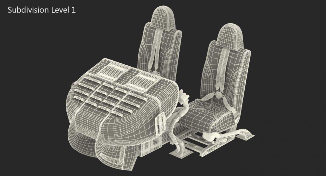 3D model Airbus H145 Helicopter Cockpit