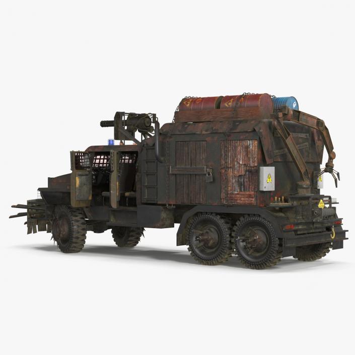 3D Apocalyptic Truck Rigged for Cinema 4D model