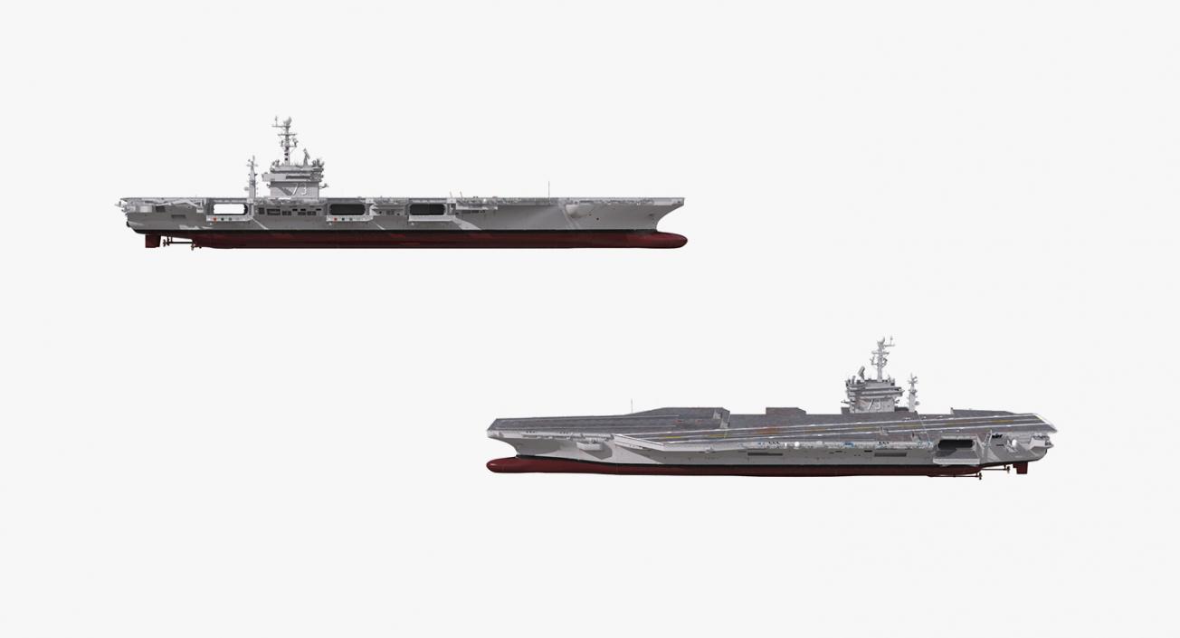 3D US Aircraft Carriers Collection 2 model