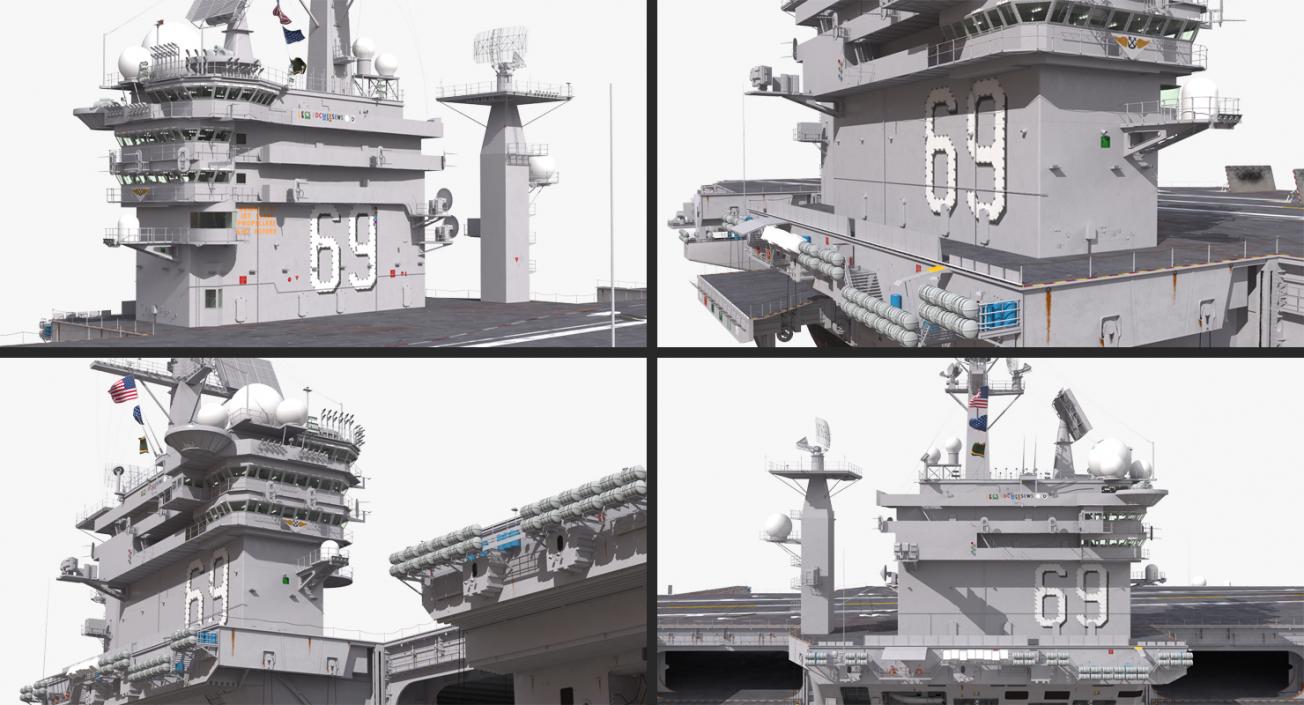 3D US Aircraft Carriers Collection 2 model