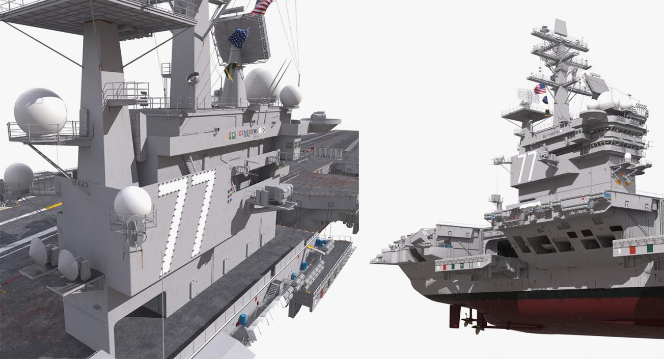 3D US Aircraft Carriers Collection 2 model