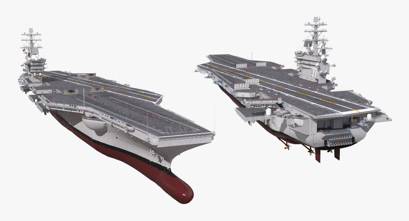 3D US Aircraft Carriers Collection 2 model