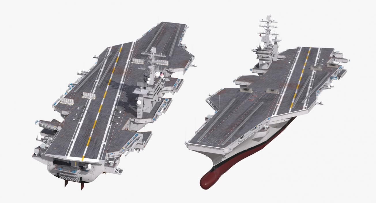 3D US Aircraft Carriers Collection 2 model