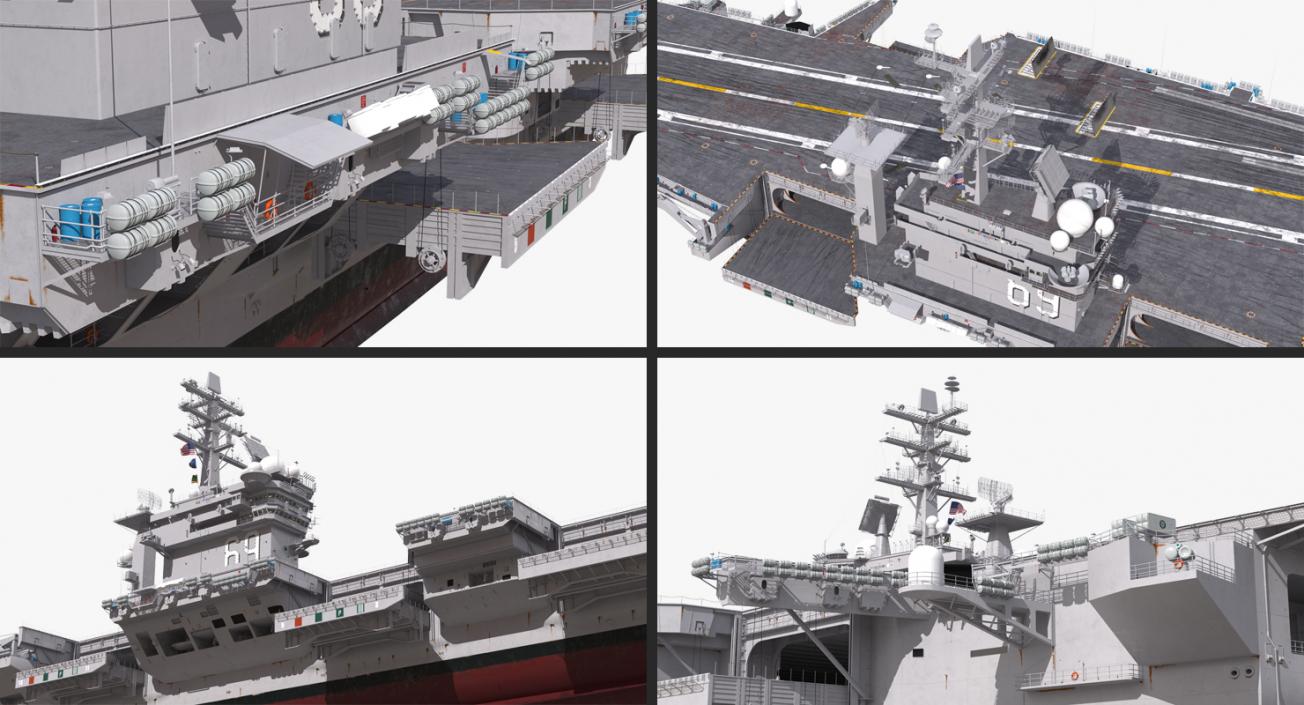 3D US Aircraft Carriers Collection 2 model