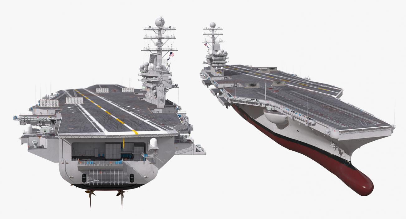 3D US Aircraft Carriers Collection 2 model