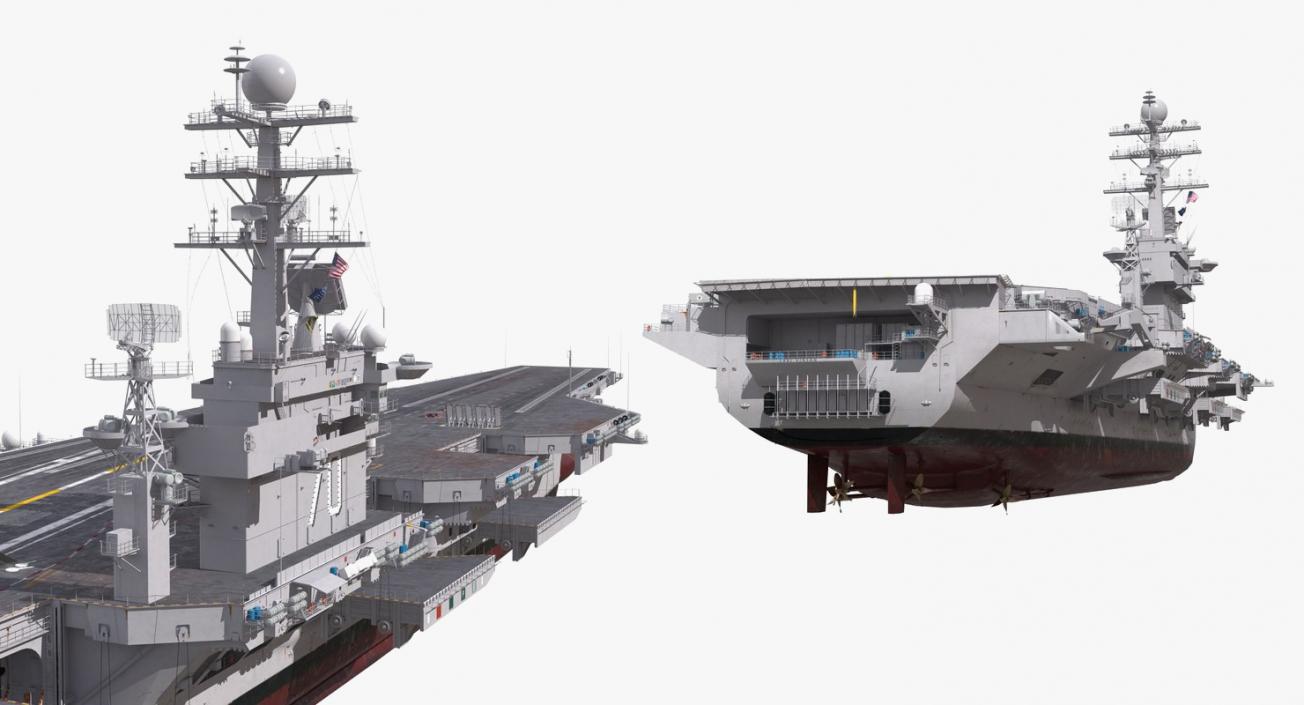 3D US Aircraft Carriers Collection 2 model