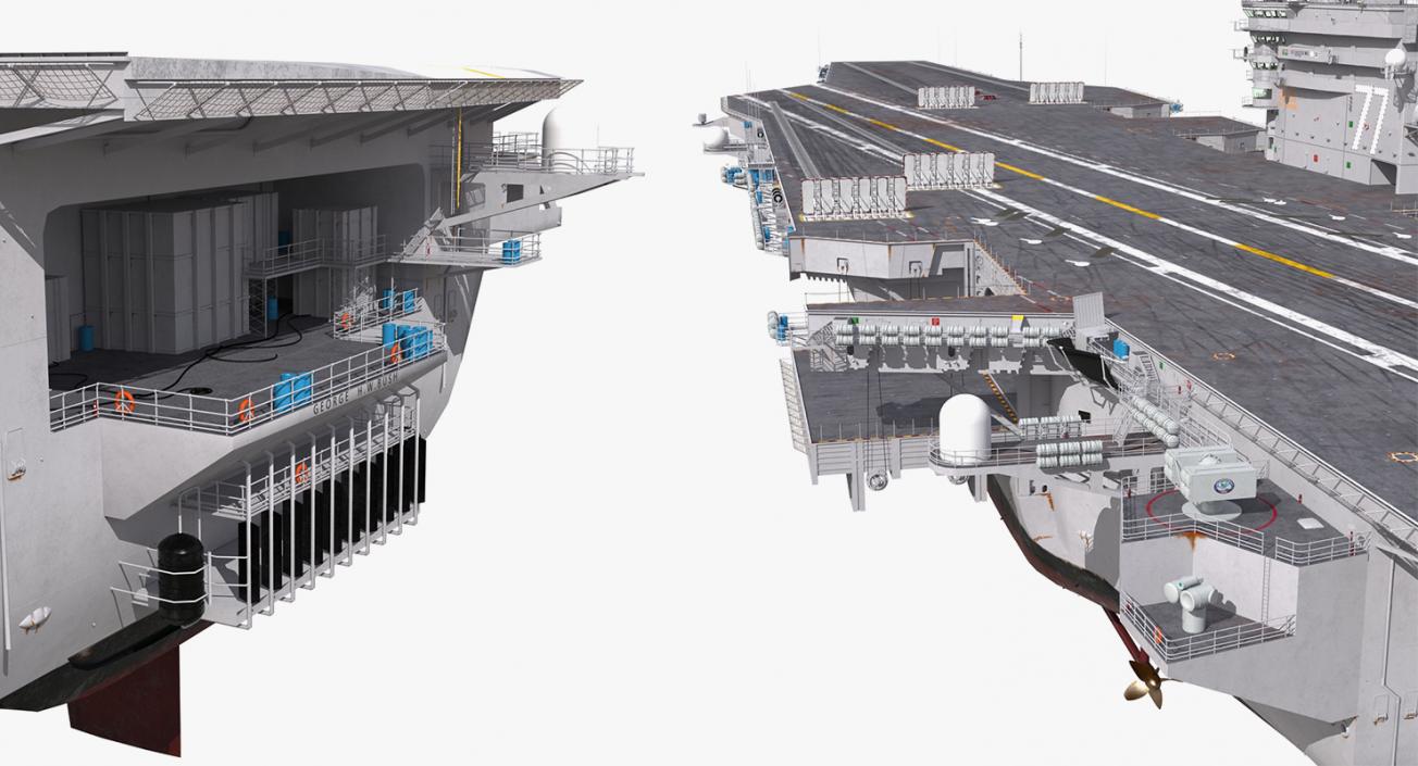 3D US Aircraft Carriers Collection 2 model