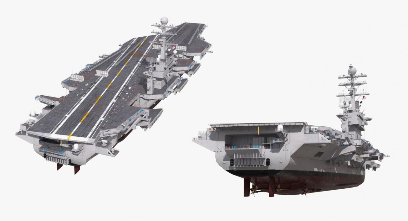 3D US Aircraft Carriers Collection 2 model